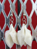 Garfish scale earrings